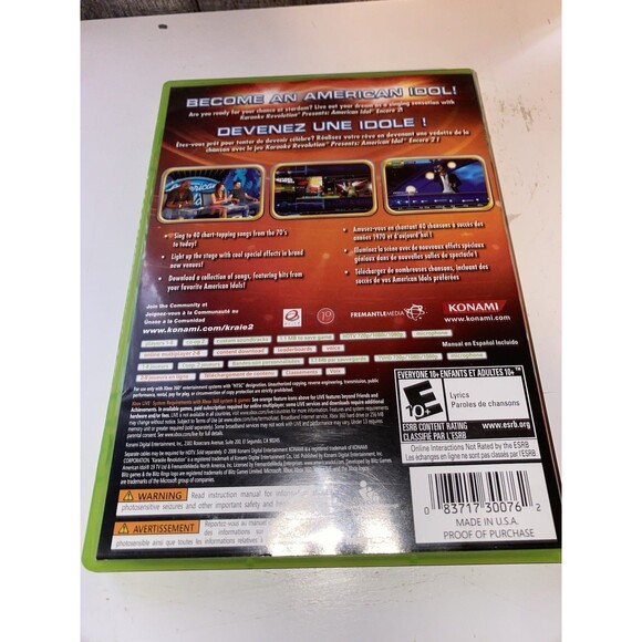 Karaoke Revolution Presents: American Idol Encore 2 (Xbox 360, 2008) - Picture 4 of 4
